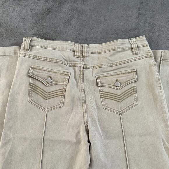 Soft Surroundings Wide Leg Tan Jeans Women's size Large Tall LT - Picture 6 of 6